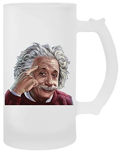 Alberto Einstein Pensar Taza Transparente Para la Cerveza Mug For Beer