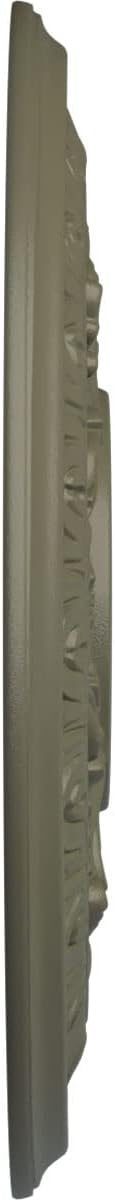 Ekena Millwork CM15BASSF 15 3/8"OD X 4 1/4"ID X 1 1/2"P Baltimore Ceiling Medallion Fits Canopies Up to 5 1/2", Spartan Stone