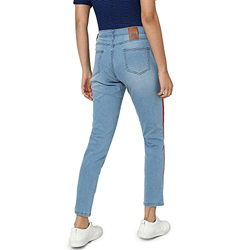 Image of PINACOLADA Women Side Striped Stylish Denim Jeans