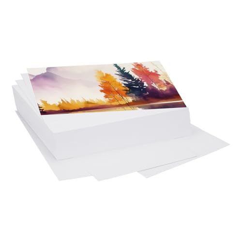 Papier droit en pur coton YOKIVE (100 pcs, 20x15 cm) blanc pour dessin et loisirs créatifs