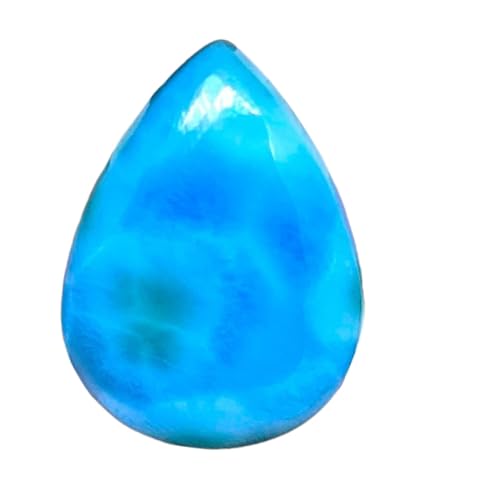 Larimar cabochon en vrac poire 30 x 22 mm aux nuances bleues océan uniques