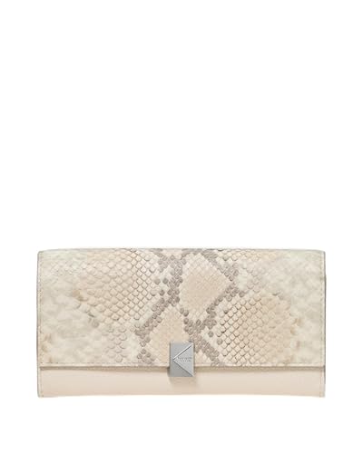Image of kate spade new york Deco Snake Embossed Mixed Material Large Flap Wallet