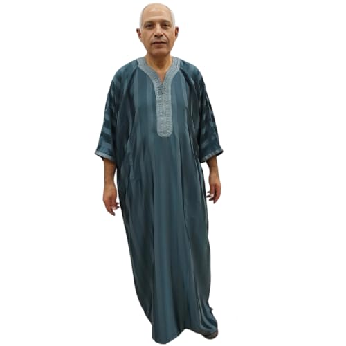 Chilaba gandora djellaba para hombre de algodón y satén de uso diario de Horus Artesanía de Egipto