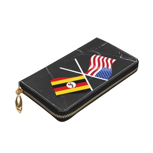 American And Uganda Flag Wallet Card Bag4