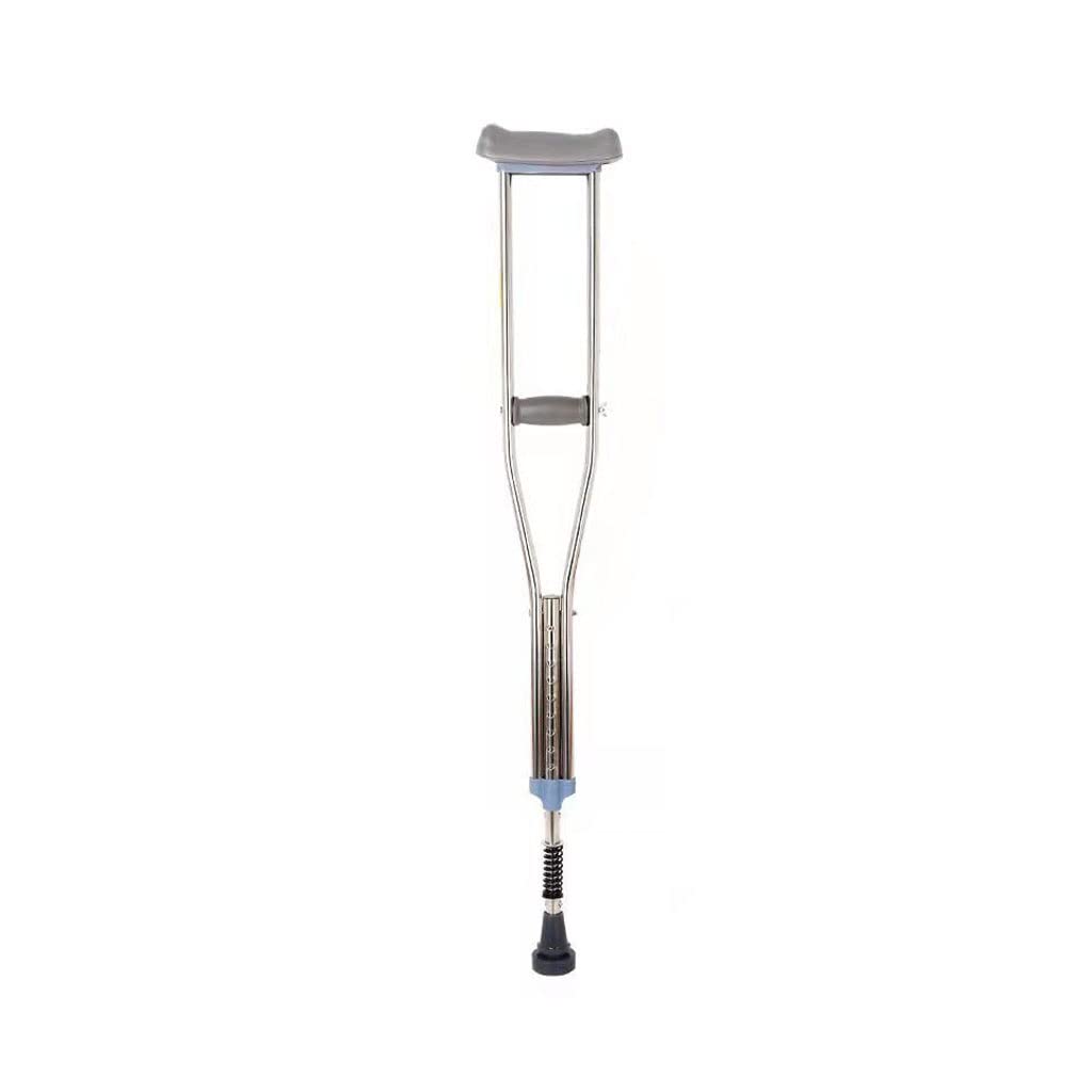 Muletas for Axilas de un litro de Acero Inoxidable Muletas Ajustables for Axilas for el hogar de Doble litro Muletas con absorción de Impactos (muleta única) (Color : A)