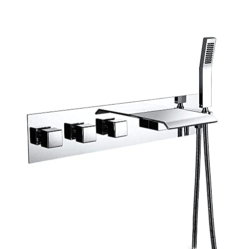 Robinet cascade chrome double levier pour régler la température idéale