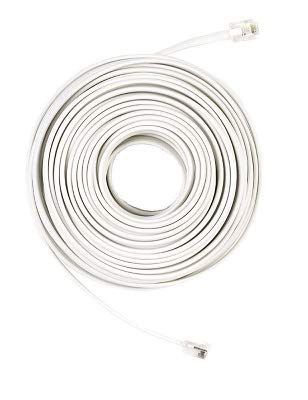 50 ft. Telephone Line Cord - White-CE Tech-50FT LINE Cord 4C WH