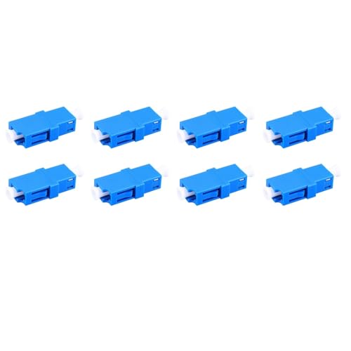TXWTXPJ-8 Pack LC Simplex Single Mode Fiber Optic Optical Coupler LC to LC Simplex Single Mode Fiber Optic Optical Adapter Coupler Connector, Fiber Optic Extender/Fiber Couplers