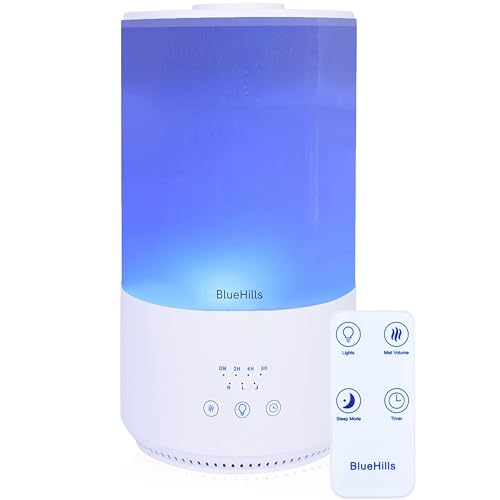BlueHills Premium 4000 ml Tall Essential Oil Diffuser 4L 4 Liter 50 Hour Run with Remote Timer Aroma...