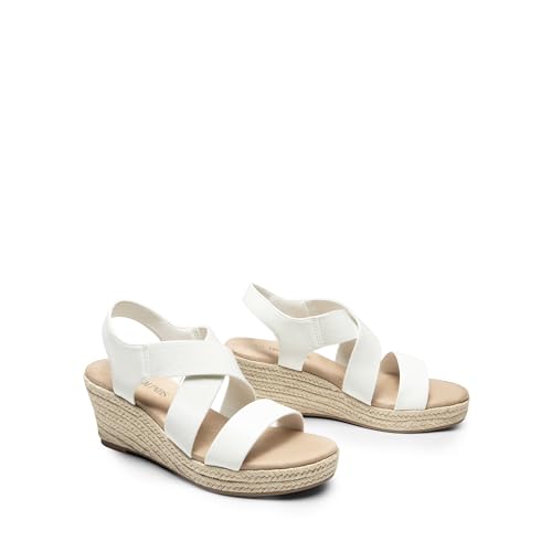 DREAM PAIRS Womens Platform Espadrilles Wedge Sandals, Slip on Elastic Ankle Strap Sandals for Women Casual Dressy Summer3