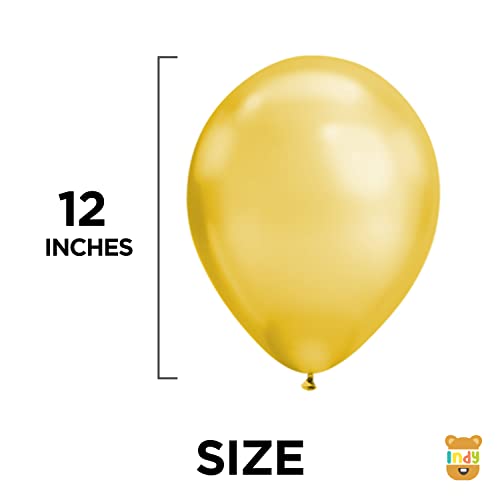 ITAF Gold Silver & White Metallic Shiny Balloons and Gold Confetti Balloons For Birthday/Anniversary/Engagement/Wedding/Farewell/Any Special Event Theme Party Decoration - Pack of 50