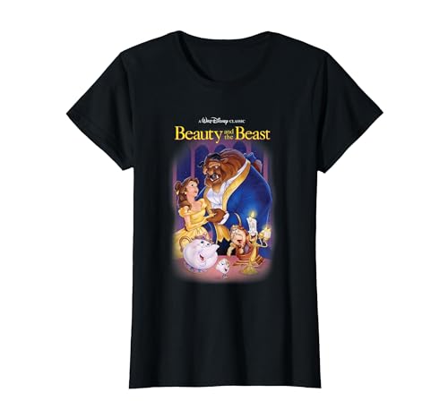 Image of Disney Beauty and the Beast Belle Beast Cover T-Shirt, Women, Black, Medium