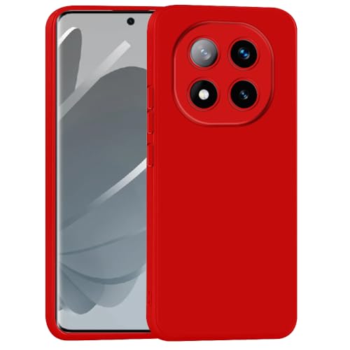 Image of Back Cover for Mi Redmi Note 14 Pro Plus 5G | Full Camera Protection | Premium Liquid Silicon Case | Flexible Bumper Case for Mi Redmi Note 14 Pro Plus 5G (Red)