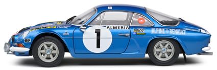 Solido Alpine A110 1600S niebieski #1 Therier/Roure Rallye Monte Carlo 1972 odlew ciśnieniowy model samochodu - SKU S1804210