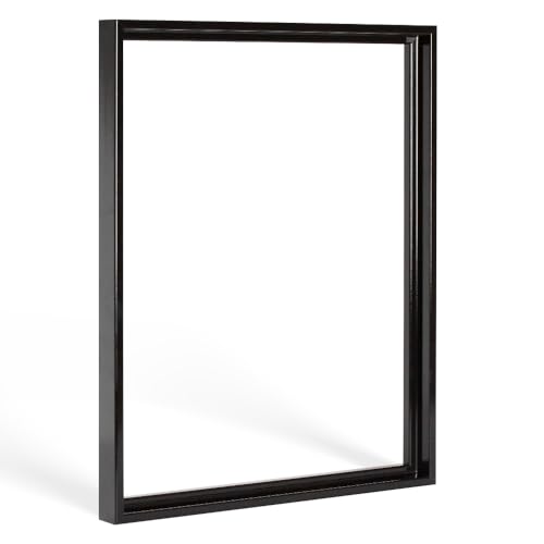 Bildershop-24 Schattenfugenrahmen Lemgo für Keilrahmenbilder und Leinwände 18x24cm Schwarz Hochglanz