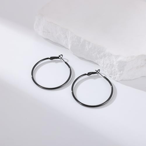 Image of Gacimy Gold Hoop Earrings for Women, 14K Gold Plated Thin Hoops