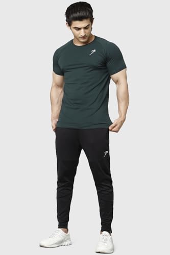 Image of FUAARK Men's Solid Slim Fit Sports Gym T-Shirt