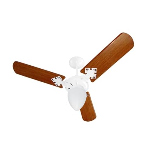 Venti-Delta Ventilador de Teto New Light Globo Pera 3 Pás Padrão Mogno 127 V C3V, 383170, 130 W, Branco