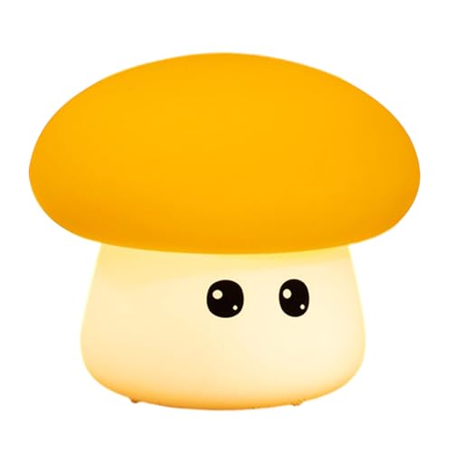 Lampe de nuit multicolore changeante en forme de champignon de dessin animé, lumières d ' ambiance rechargeables à commande, adaptées à la décoration de...