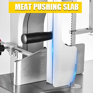 Chbiao 110V 1500W Electric Bone Sawing Machine Home Or Commerce Cattle Sheep Pig Fish Cut 0.8-5.9 Inch Cutting Thickness Table Size 20 * 15Inch With 6 Saw Blades #TOP5