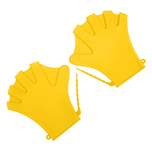 FOYTOKI Silicone Swimming Paddles Swimming Gloves Diving Training Gloves Pool Accessories