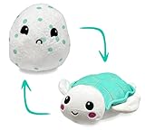 Hatchkinz | Reversible Sea Turtle to Egg Plushie | Happy + Sad | Show Your Mood | Stress Relief Plush 7'