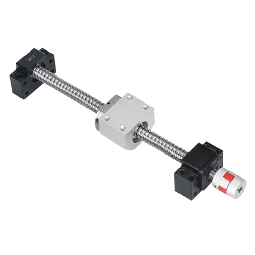 Metal Ball Screw nut end Processing Ball Screw Double Nut DFU1605 EKEF12 Ball Screw Set Length 150mm-1000mm End Processing Coupler Nut for Stepper Servo Motor(400mm)