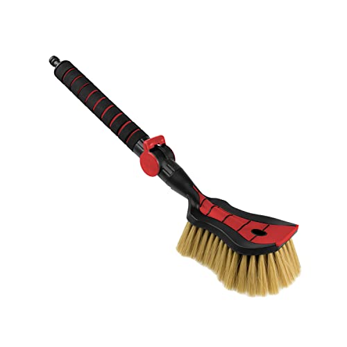 ToMPaR Brosse de Lavage I Brosse à Eau I avec raccord d'eau I Ouverture Rapide du Robinet d'eau | Poils Doux, Fins et délicats I Poignée Confortable I...