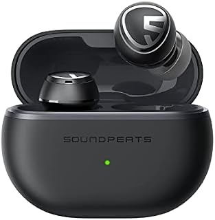 Hybrid Active Noise Cancelling Wireless Earbuds, SoundPEATS Mini pro Bluetooth 5.2 Headphones with ANC, CVC 8.0, Game Mode, Transparency Mode, QCC3040, aptX Adaptive, TrueWireless Mirroring, 21 Hours