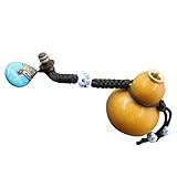 CORHAD Ciondolo a Forma di Zucca per Vino in Zucca Naturale, Contenitore Portatile Leggero e Lucido, Decorazione Artigianale per Casa e Portachiavi, per Conservare Bevande e Uso