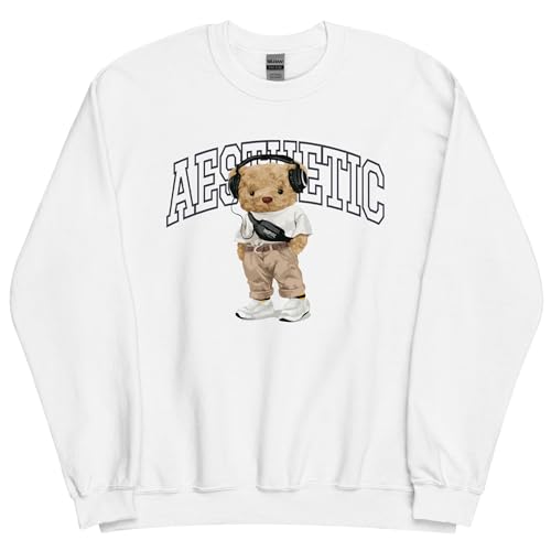 Pull oversize ours peluche esthétique streetwear vintage sweat ample chaud