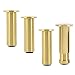 Gambe per Mobili Regolabili in Lega di Alluminio,Gambe per Divani Gambe di Ricambio per Tavolino da Caffè,Piedini per Comodini da Bagno,Oro/Nero,8-30cm,con Viti,4 Pezzi (8cm/3.1in,gold)