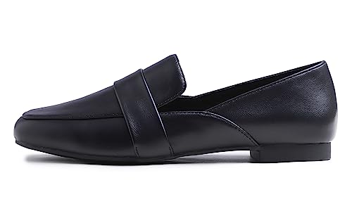 Image of FEVERSOLE Women's Fashion Dress Comfort Low Heel Office Penny Loafer Flats