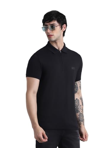 Jack&Jones Men's Slim Fit Black Polo - Image 3