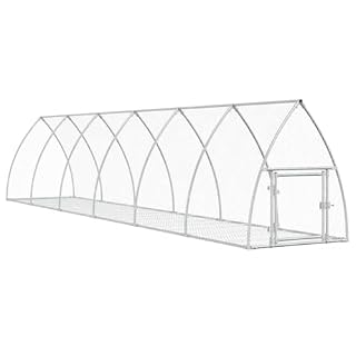 vidaXL clapier acier galvanisé 105 x 600 x 120 cm
