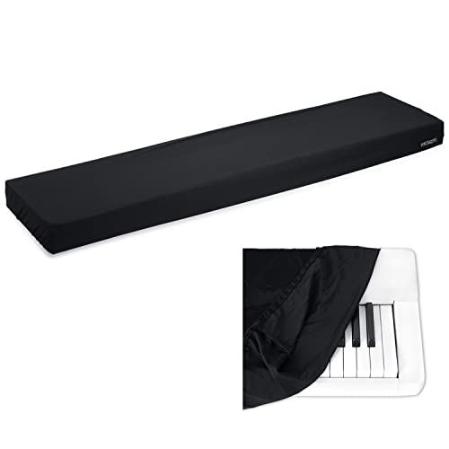 AKOZLIN Keyboard Cover for 88 Key Keyboards and Electric Digital Piano Dust Cover with a Drawstring, Universal Dust Proof Keys Board Protective Cover,Black