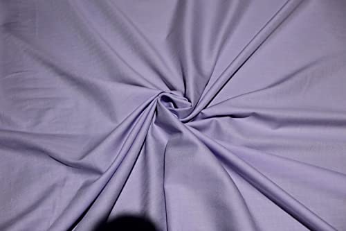 Tissu en coton Giza résistant aux plis couleur lilas pour vêtement sans repassage