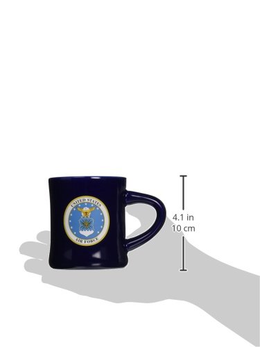 Taza de cerámica azul con logo Air Force miniatura 3
