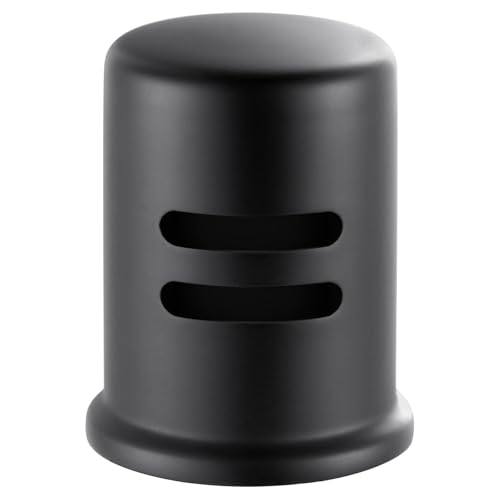 Dishwasher Air Gap Cover for Kitchen Solid Brass Air Gap Cap with Skirted Design Dishwasher Overflow Vent Cap Replacement Only Matte Black