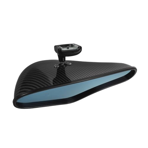 Espejo retrovisor interior de fibra de carbono para coche con visión panorámica