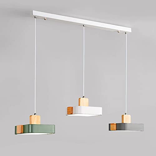 Lampe suspendue moderne tricolore kulgony : lustre d'intérieur LED à intensité variable