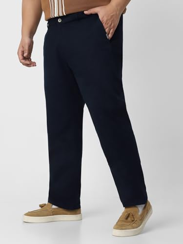 Image of Urbano Plus Men Mid Rise Cotton Regular Fit Casual Chino Pants Stretch