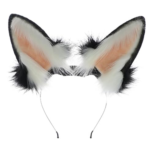 yanwuwa Anime Cosplay Props - Aro de pelo de gato peludo dinámico para Halloween, diadema de animales peludos carnavales