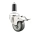 Service Caster Brand 3.5 Inch 316 Stainless Steel Light Duty Expanding Stem Caster Wheel Gray Polyurethane Wheel and 1-3/8? Stem ? 300lbs./Caster ? Swivel Caster with Total Locking Brake