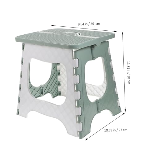 Tabouret pliant en plastique léger et compact couleur vert nature - 4