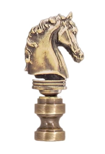 Image of B&P Lamp 2 1 /4 inch Antique Brass Knight Finial