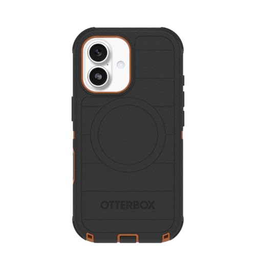 Image of OtterBox iPhone 17 (Only) - Defender Series Case - Black Chateau (Black & Orange) - Snaps on MagSafe - Tough - Rugged & Durable