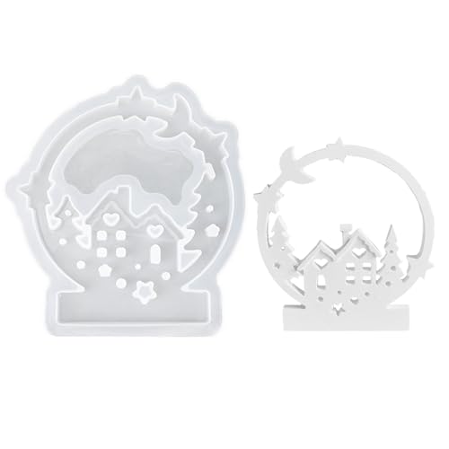 Kabwea Molde de silicone para o Natal - casas e fundição