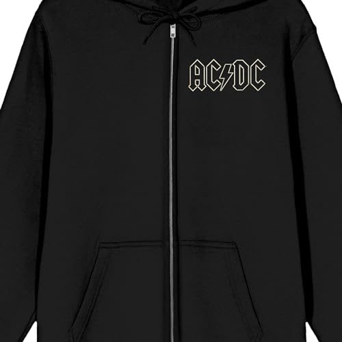 ACDC American Flag Men's Black Zippered Hoodie2