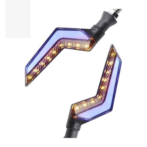 Clignotant de moto LED eau courante avec feux diurnes DRL bleus